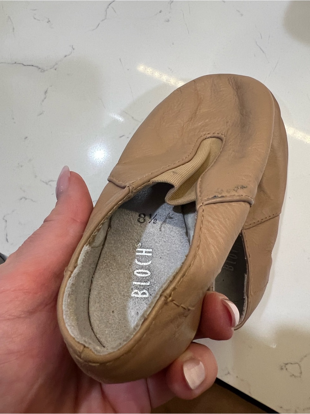 Bloch Kids Tan Slip-On Leather Dance Shoe